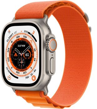 Apple Watch Ultra GPS + Cellular, 49 мм, корпус из титана, ремешок Alpine оранжевого цвета, размер S,M,L